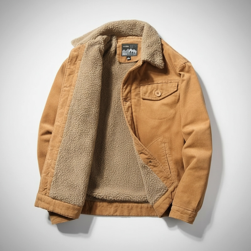 Brock Corduroy Jacket – Heavyweight Cotton Blend Fleece Lined