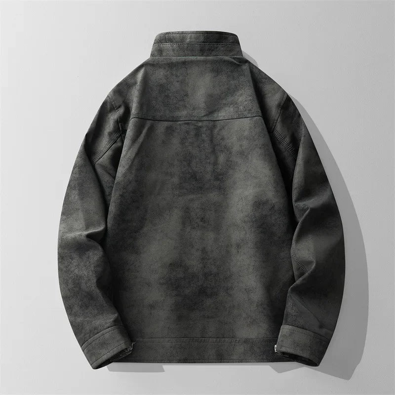 Canyon Suede Jacket – Distressed Texture Velvet Fleece Lining