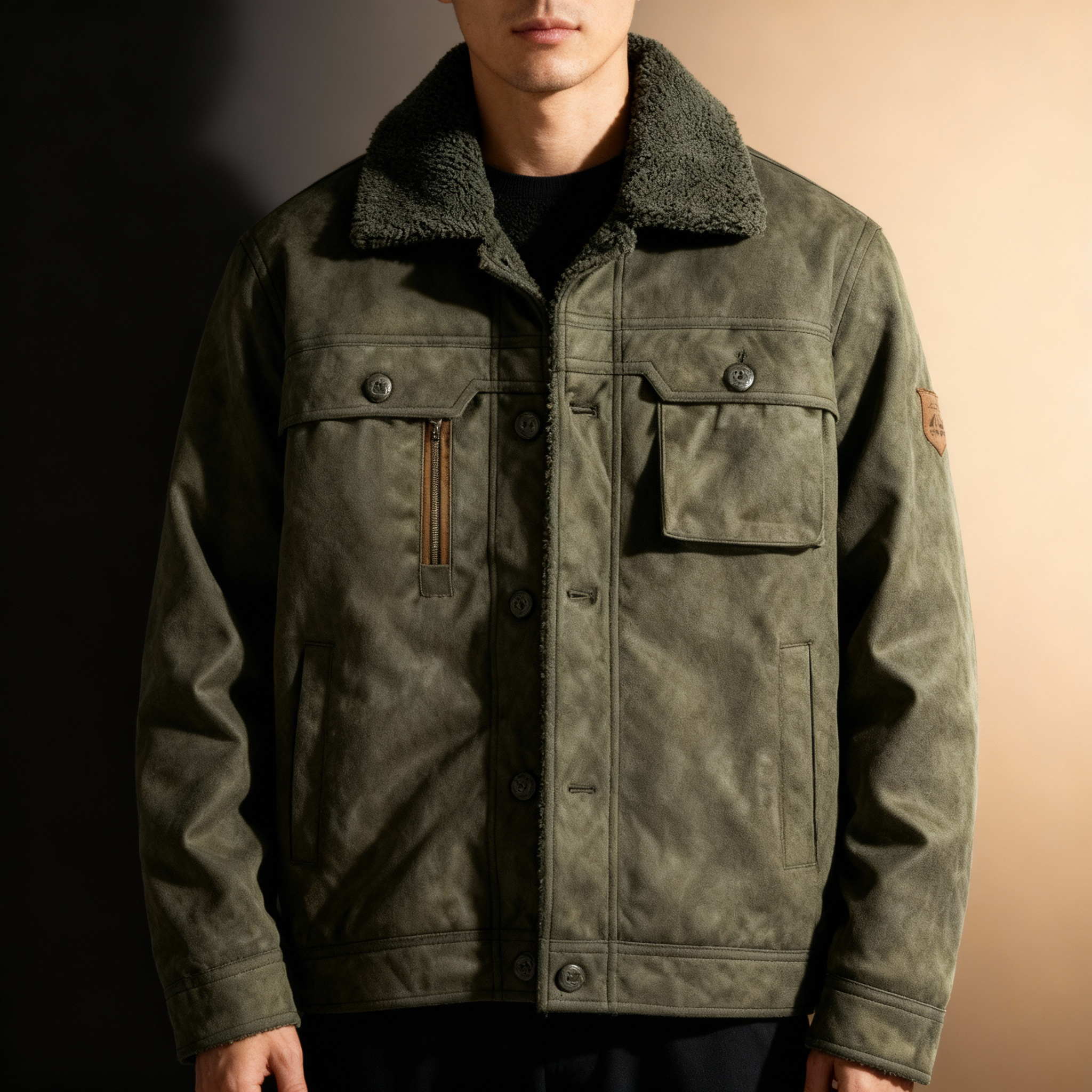 Haven Suede Jacket – Fleece-Lined Tailored Fit
