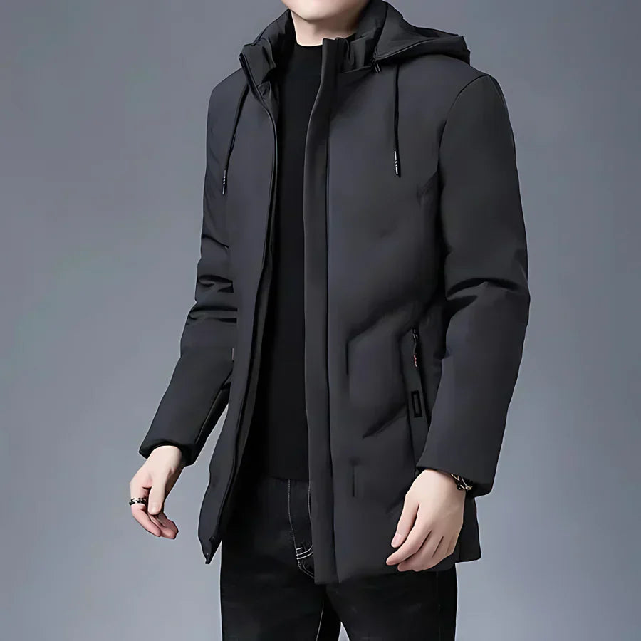 Lightweight Quilted Hooded Jacket – Fall Padded Concealed Pockets Regular Fit