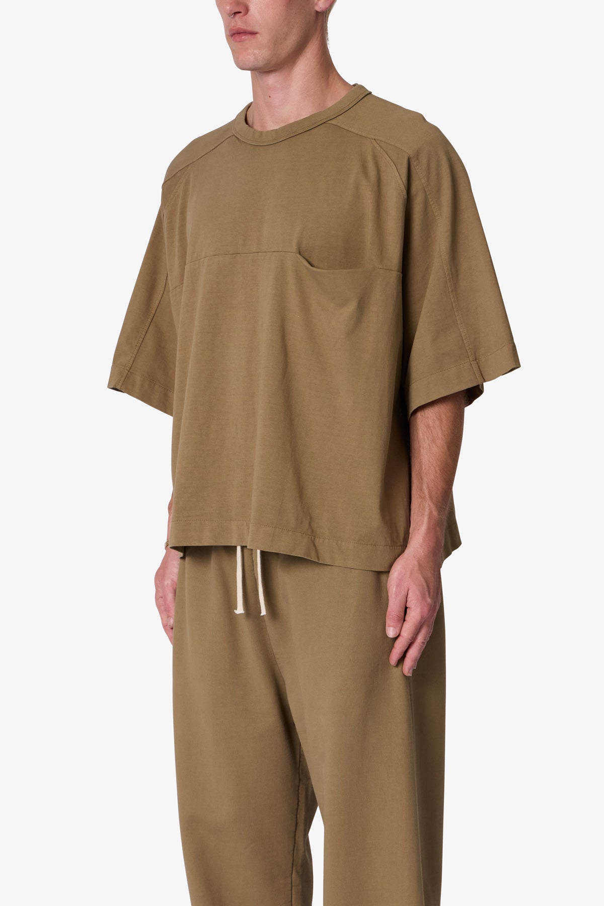 Paneled Hidden Pocket Tee - Washed Earth 2