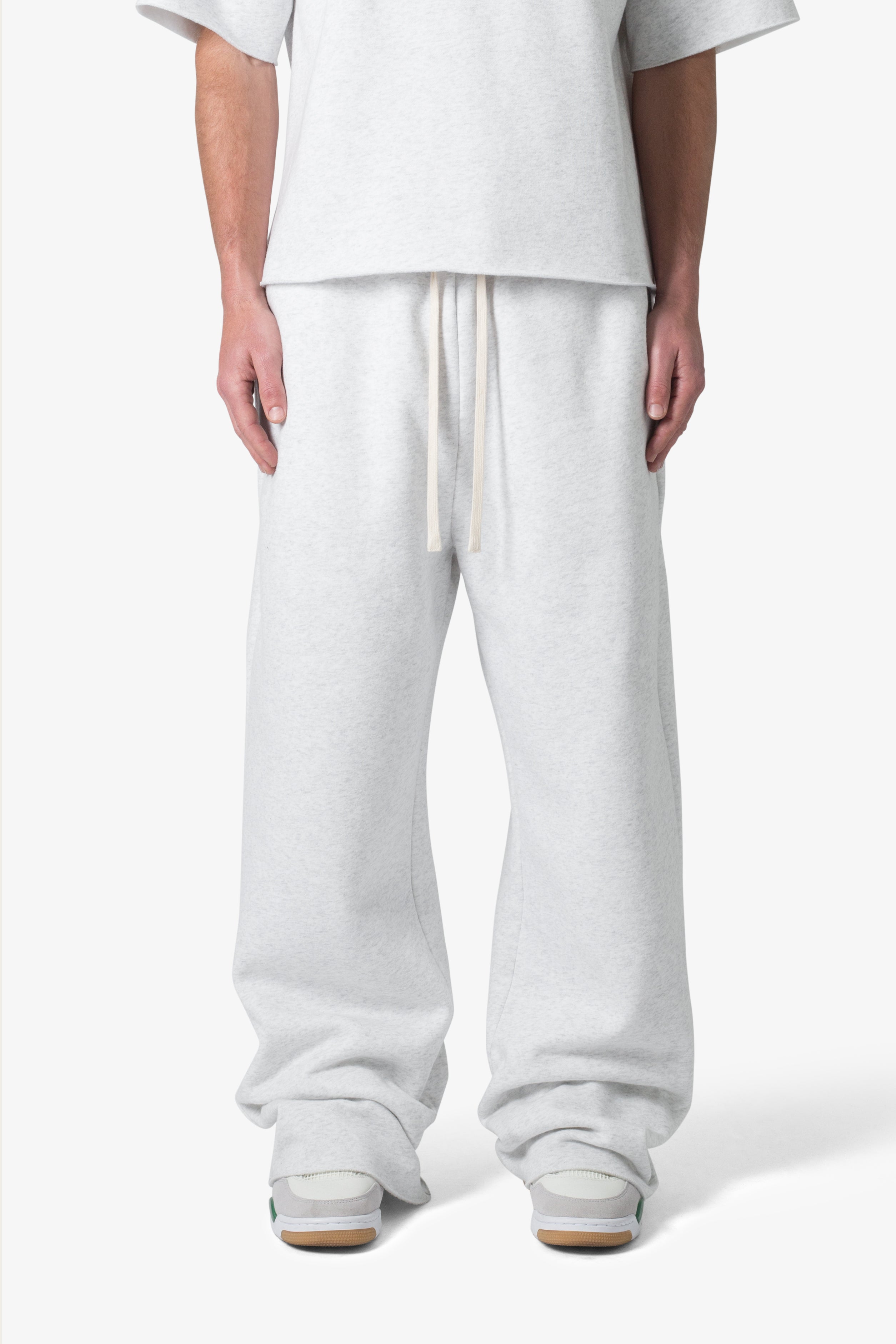 Washed Ultra Baggy Sweatpants - Heather Grey 1