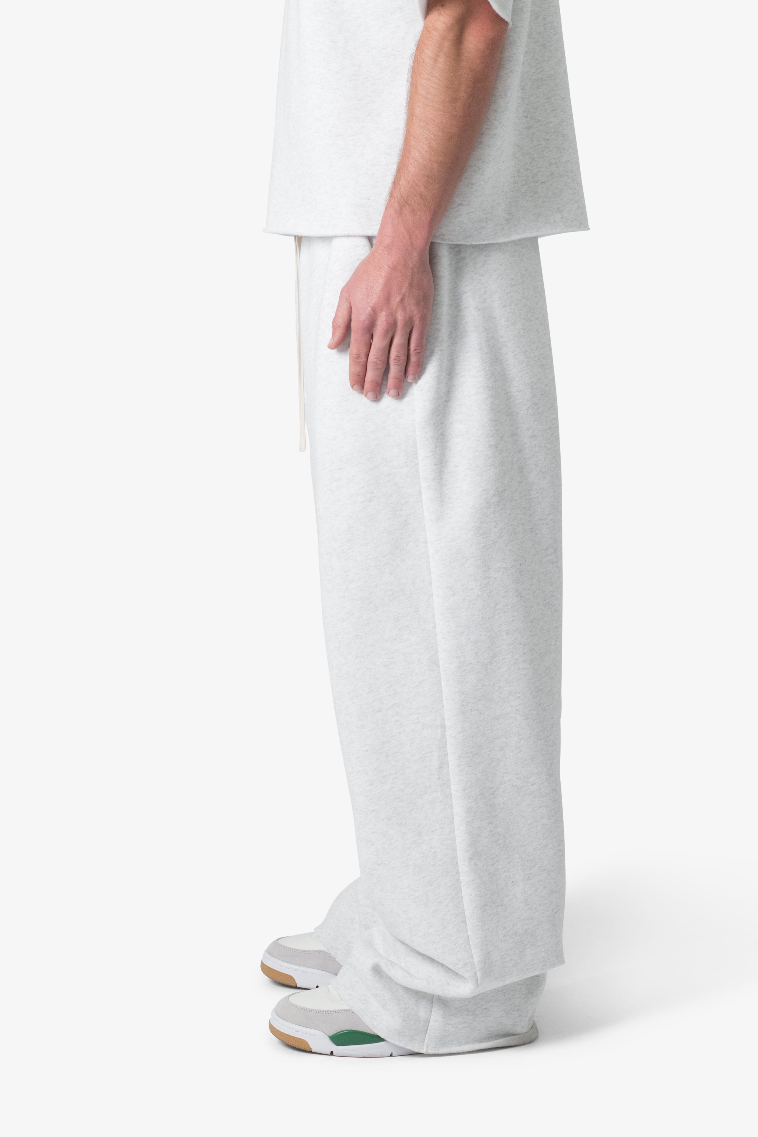 Washed Ultra Baggy Sweatpants - Heather Grey 3