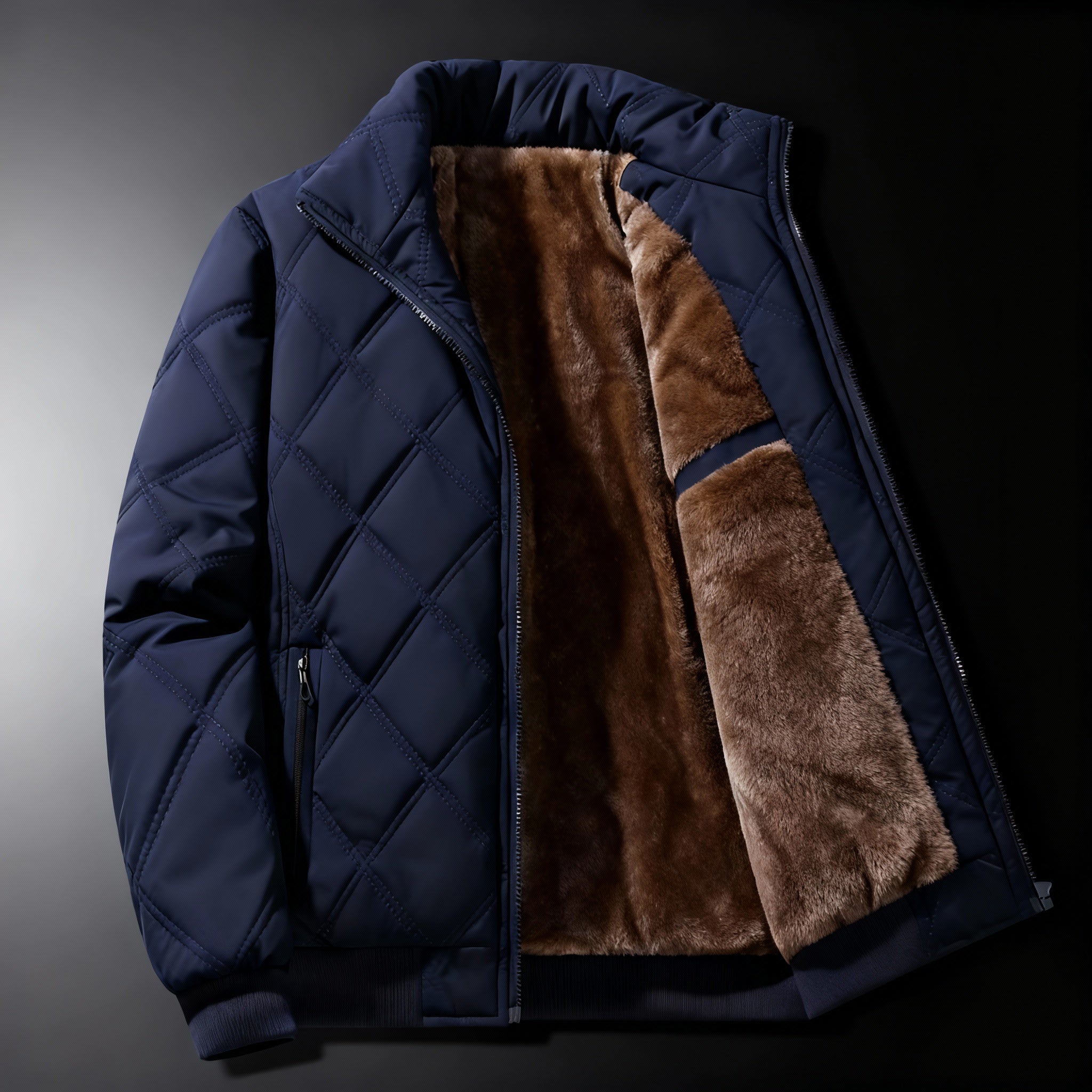 Westerly Mens Fleece Jacket – Wind-Resistant Quilted Design