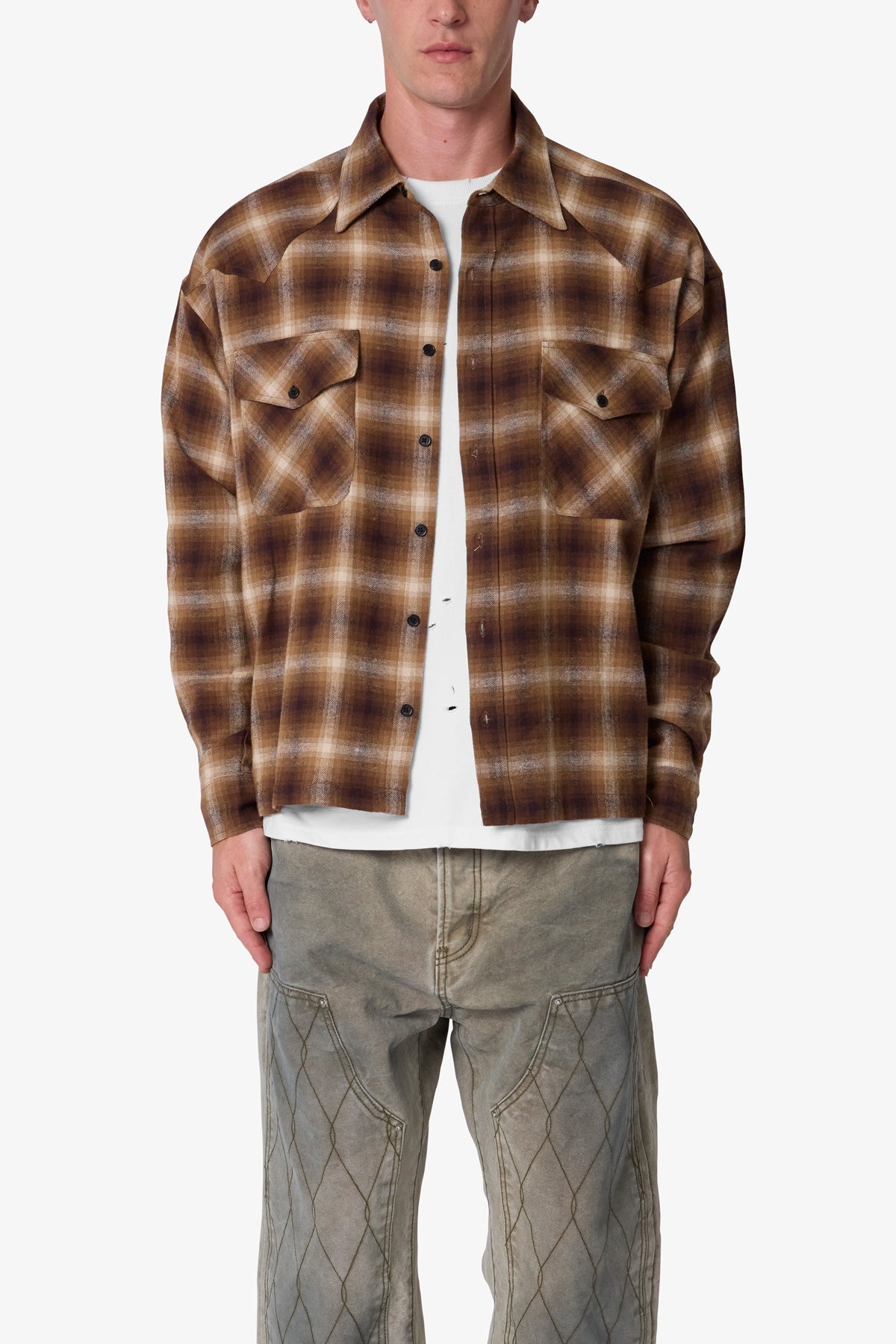 Western Flannel Shirt - Brown 0