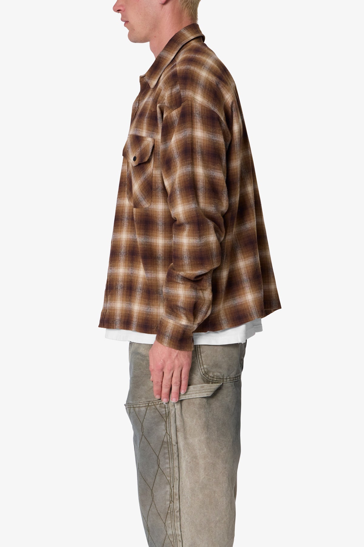 Western Flannel Shirt - Brown 3